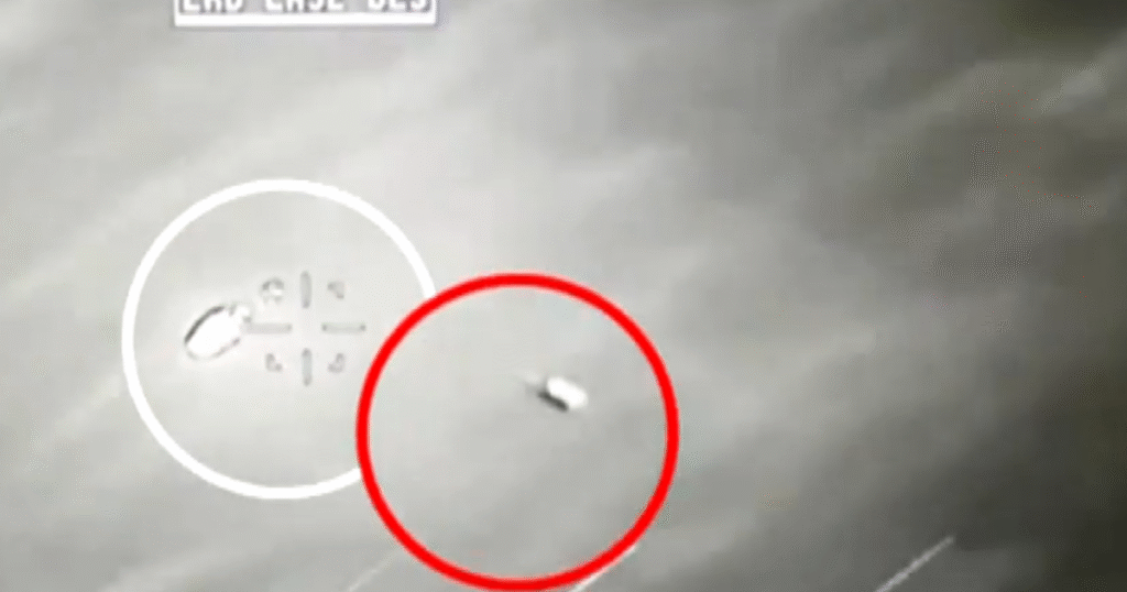 Newly released video at House UFO hearing appears to show U.S. missile striking and bouncing off orb